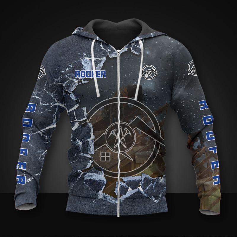 The Roofer Man Green 3D All Over Printed Shirts For Men