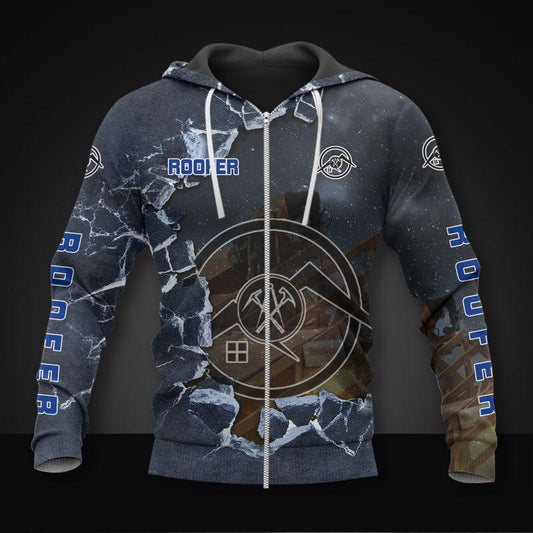 The Roofer Man Green 3D All Over Printed Shirts For Men