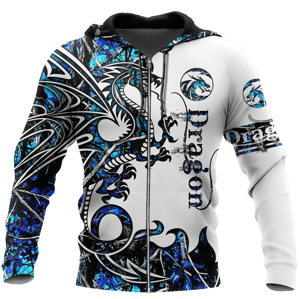 Blue Dragon 3D Hoodie Shirt For Men And Women