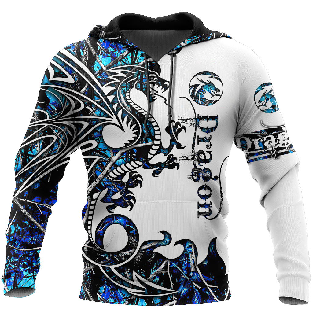 Blue Dragon 3D Hoodie Shirt For Men And Women