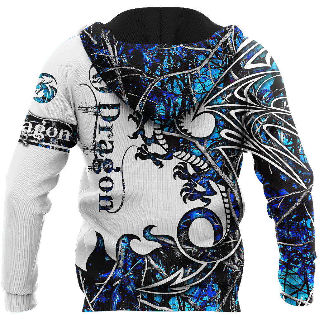 Blue Dragon 3D Hoodie Shirt For Men And Women
