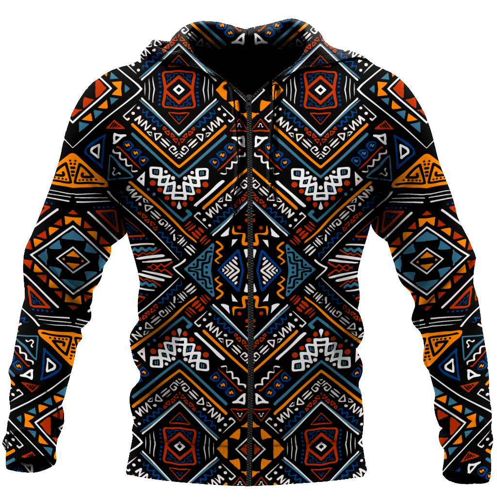 African Pattern Hoodie MH230620-ML-Apparel-ML-Zipped Hoodie-S-Vibe Cosy™