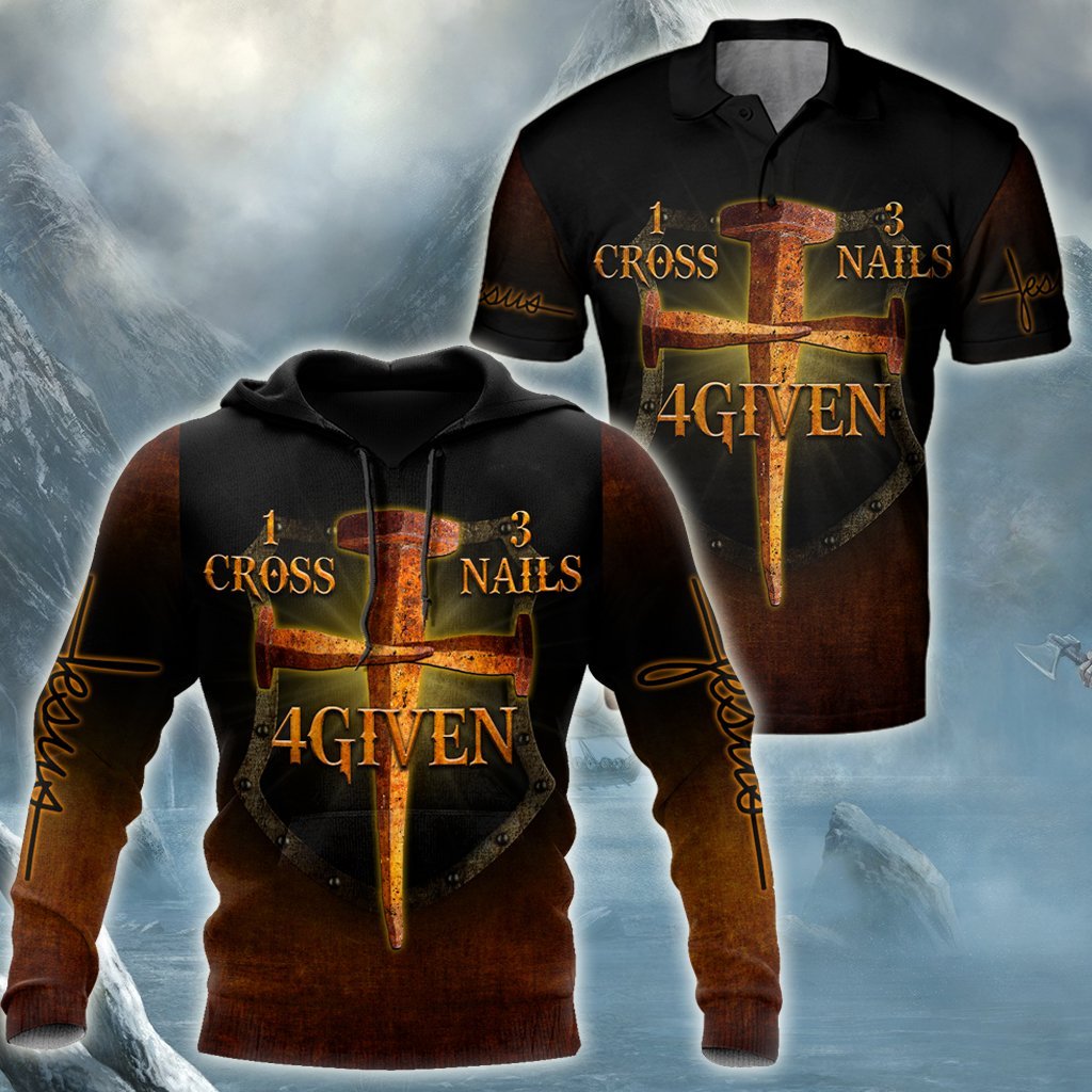 1 Cross 3 Nails 4 Given  3D All Over Printed Shirts For Men and Women Pi30062002