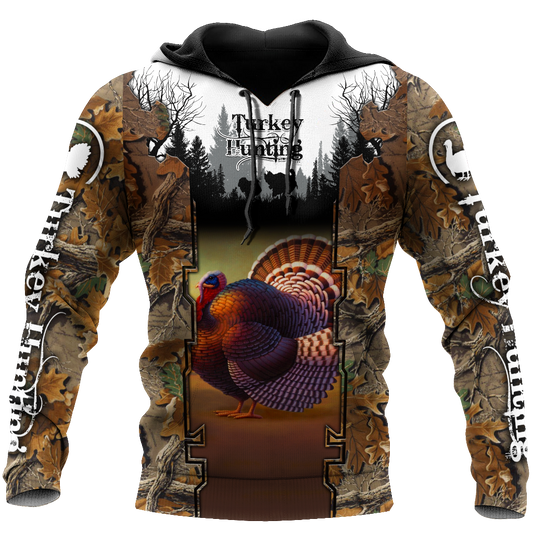 Camo Turkey Hunting Hoodie T-Shirt Sweatshirt for Men and Women Pi031202-Apparel-NM-Hoodie-S-Vibe Cosy™