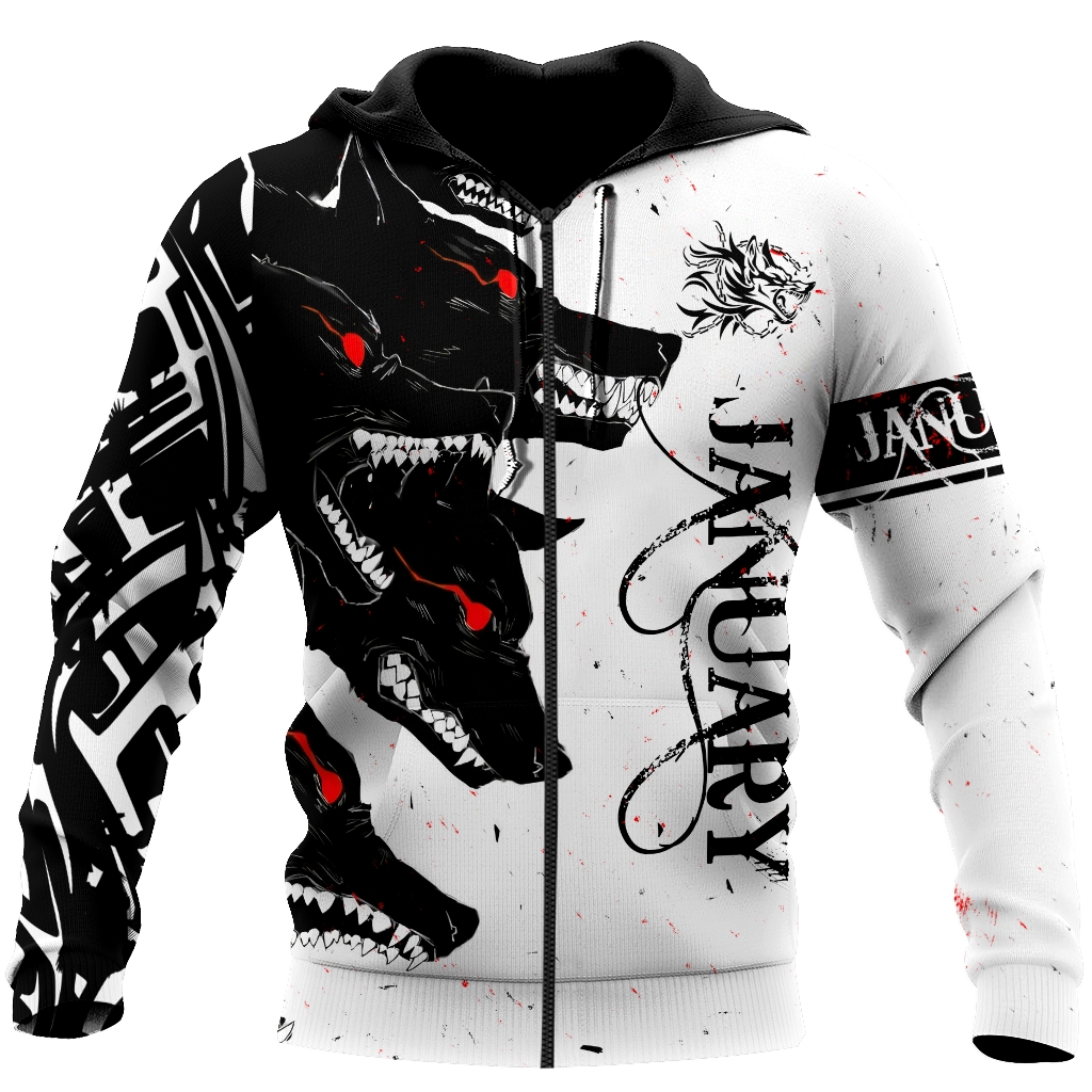 The Dark Wolf January 3D All Over Printed Unisex Deluxe Hoodie ML