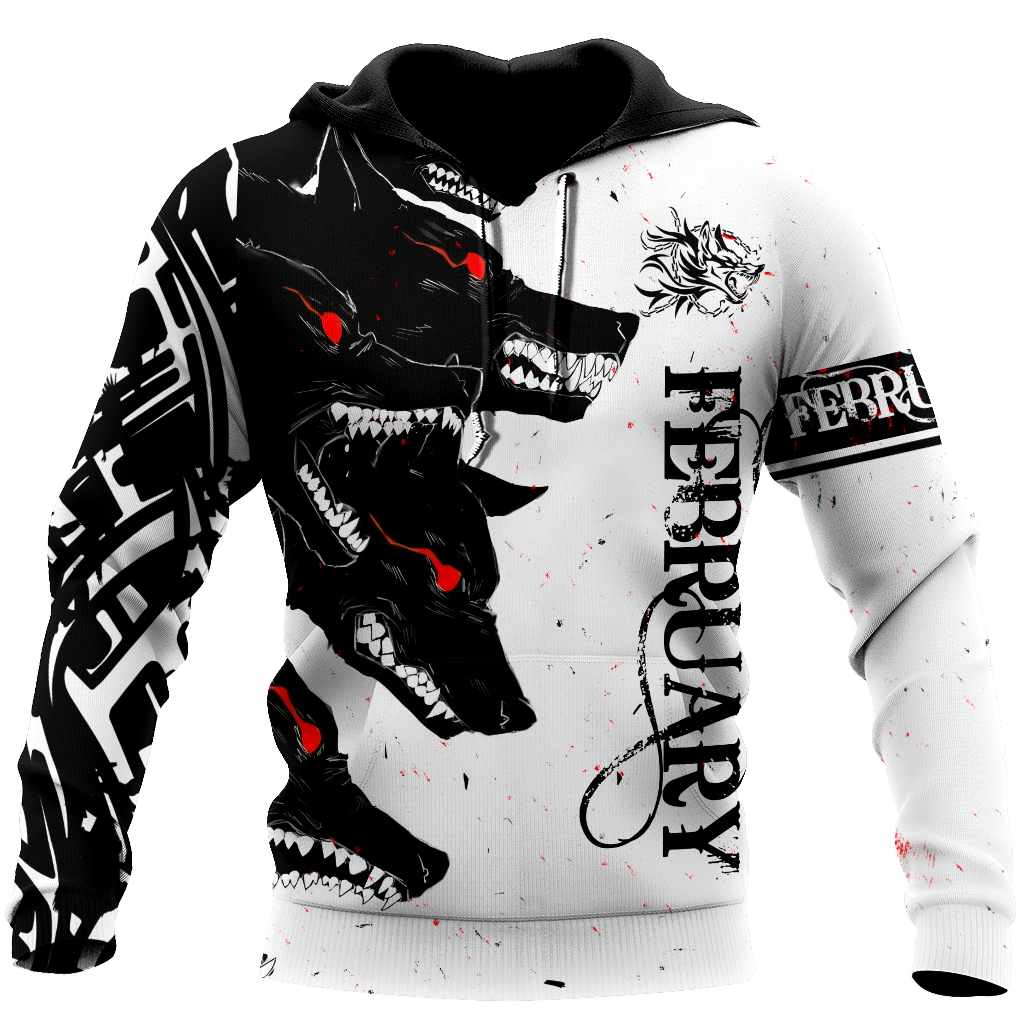 The Dark Wolf February 3D All Over Printed Unisex Deluxe Hoodie ML