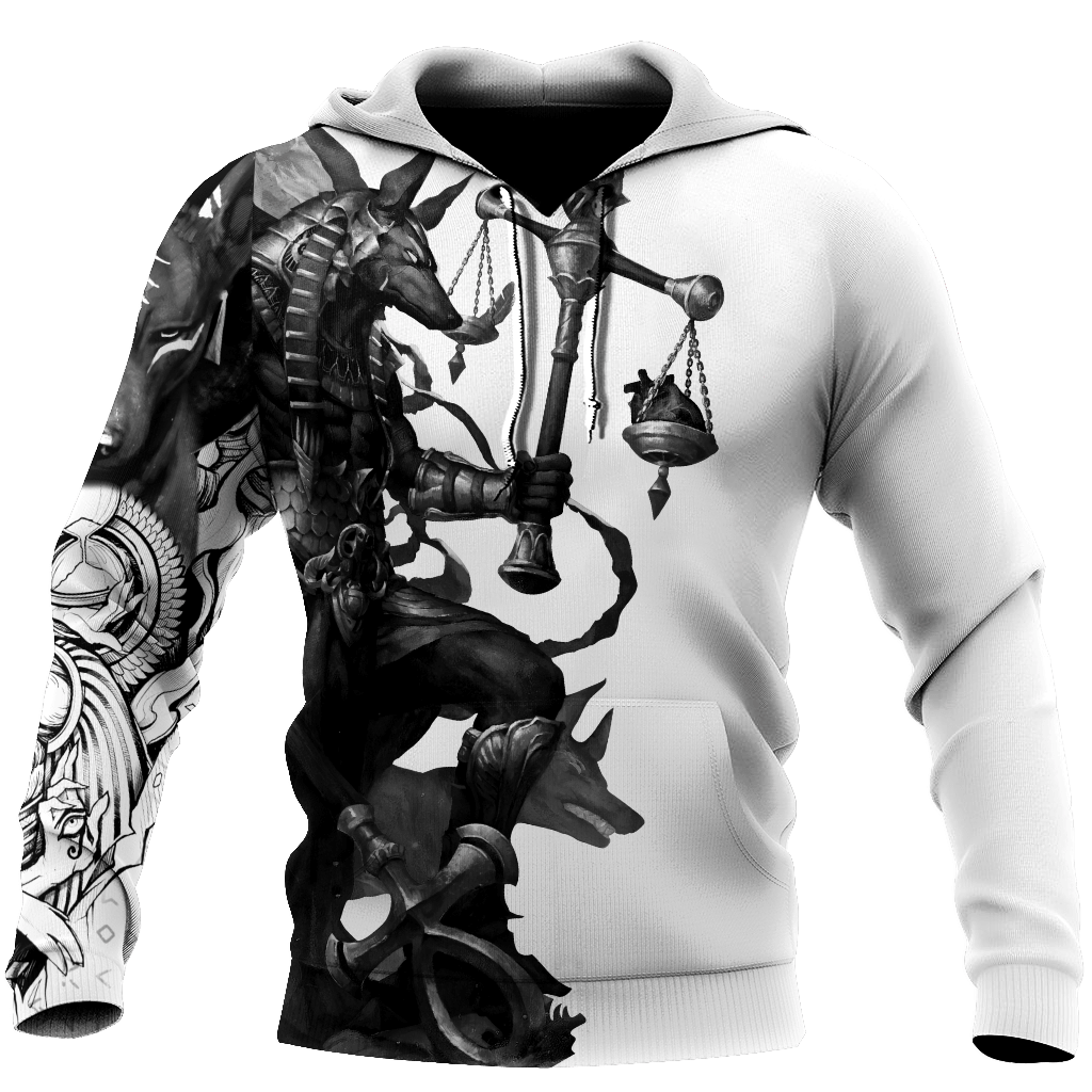 Ancient Egypt Anubis Tattoo All 3D Over Printed Unisex Hoodie ML
