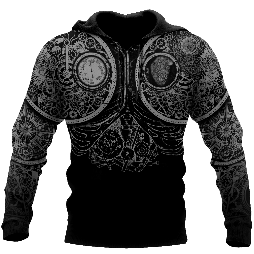 Steampunk Mechanic 3D Over Printed Hoodie for Men and Women-ML