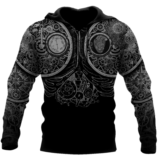 Steampunk Mechanic 3D Over Printed Hoodie for Men and Women-ML