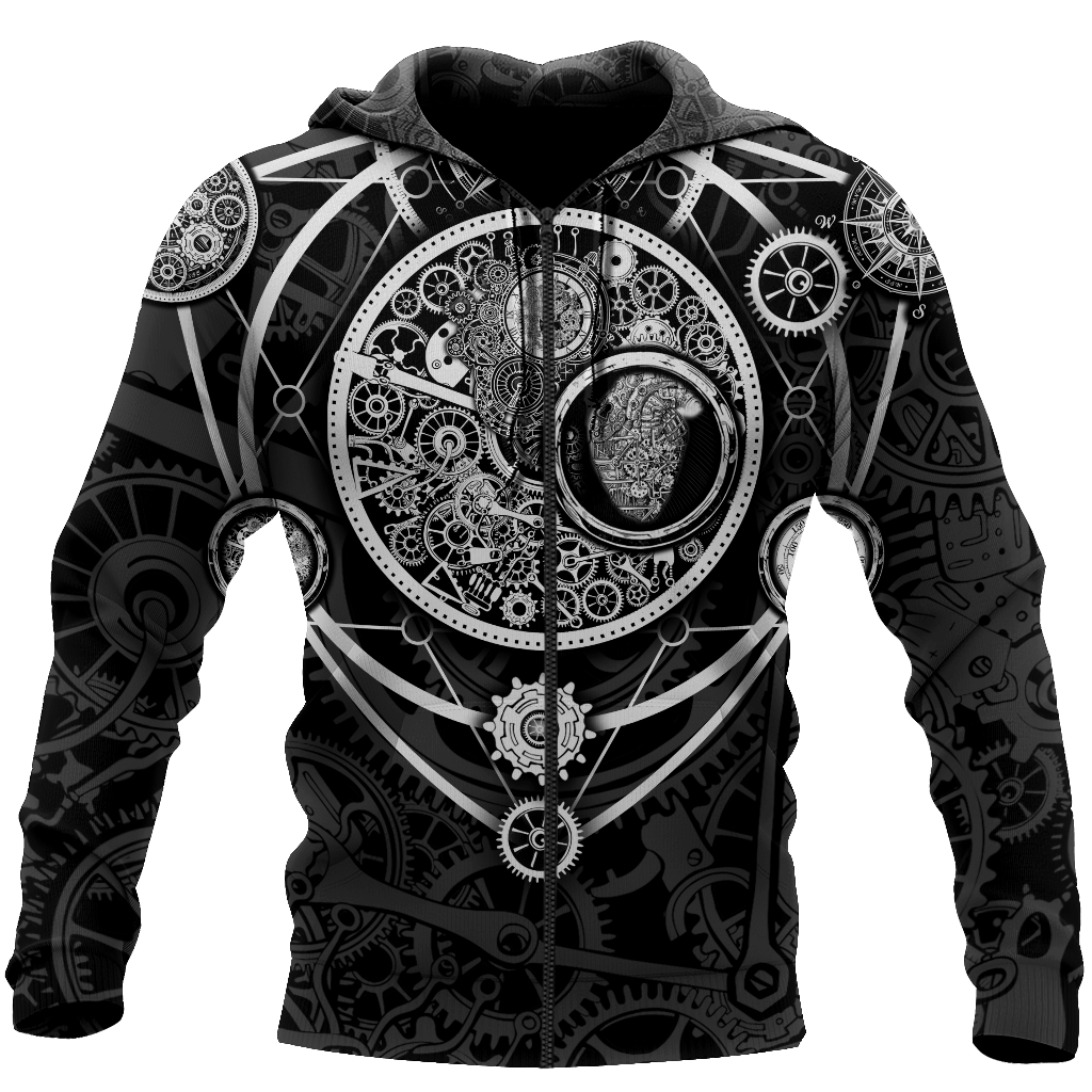 Steampunk Heart of Mechanic 3D Over Printed Hoodie for Men and Women-ML