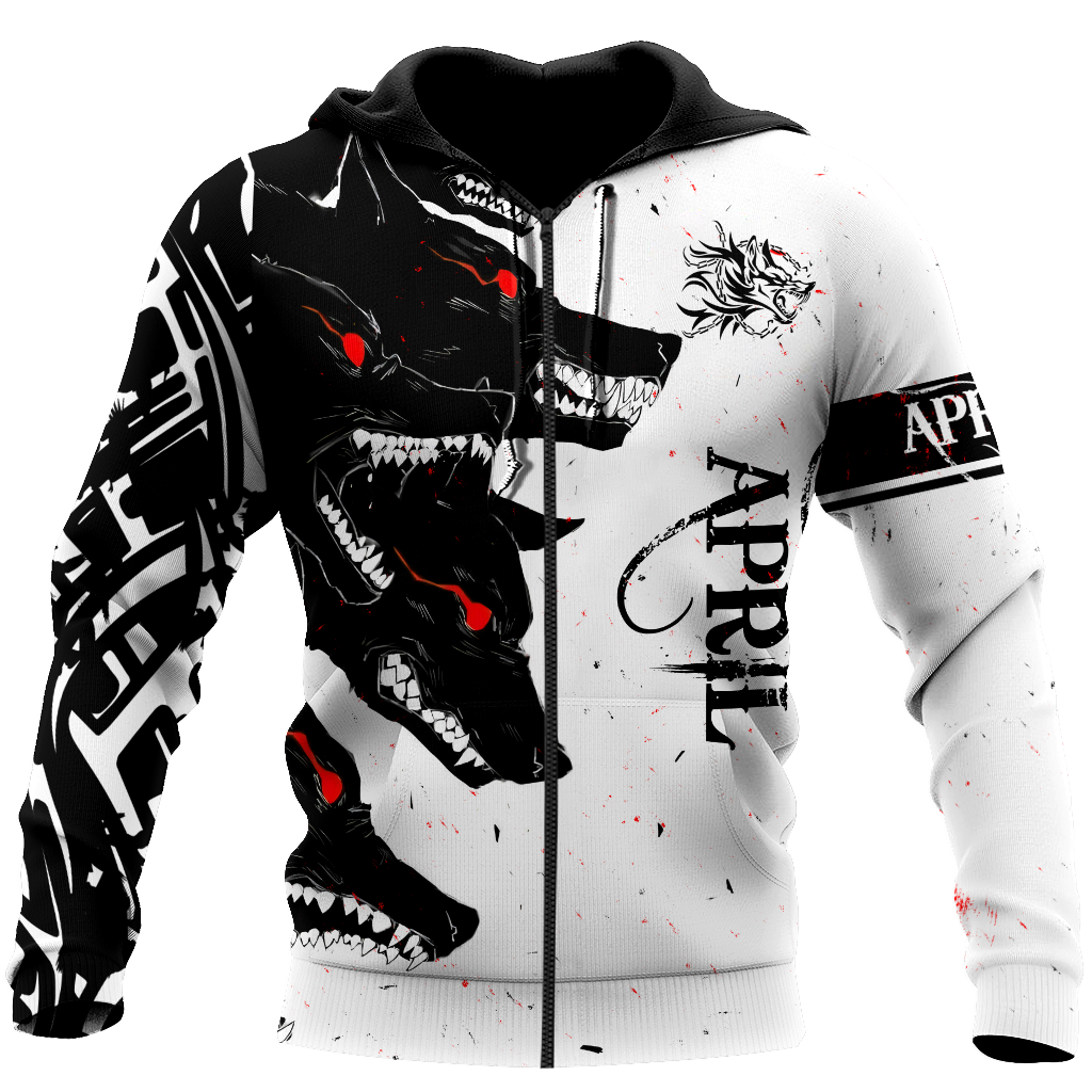 The Dark Wolf April 3D All Over Printed Unisex Deluxe Hoodie ML