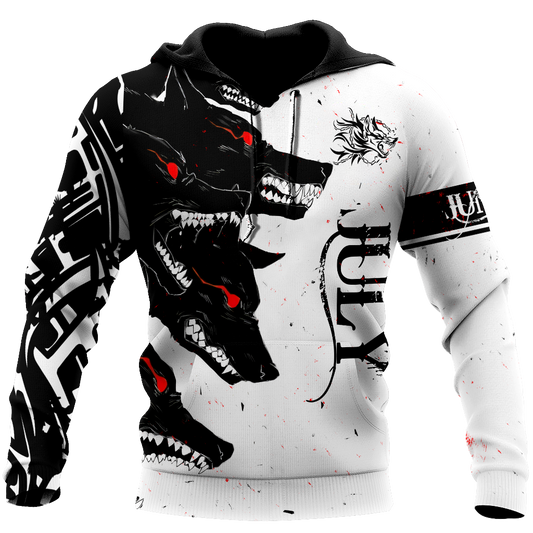 The Dark Wolf July 3D All Over Printed Unisex Deluxe Hoodie ML