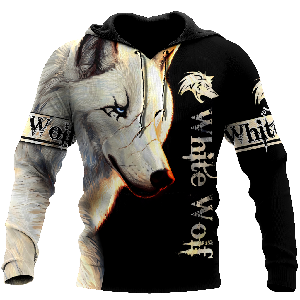 White Wolf 3D All Over Printed Hoodie For Men and Women MH0110202