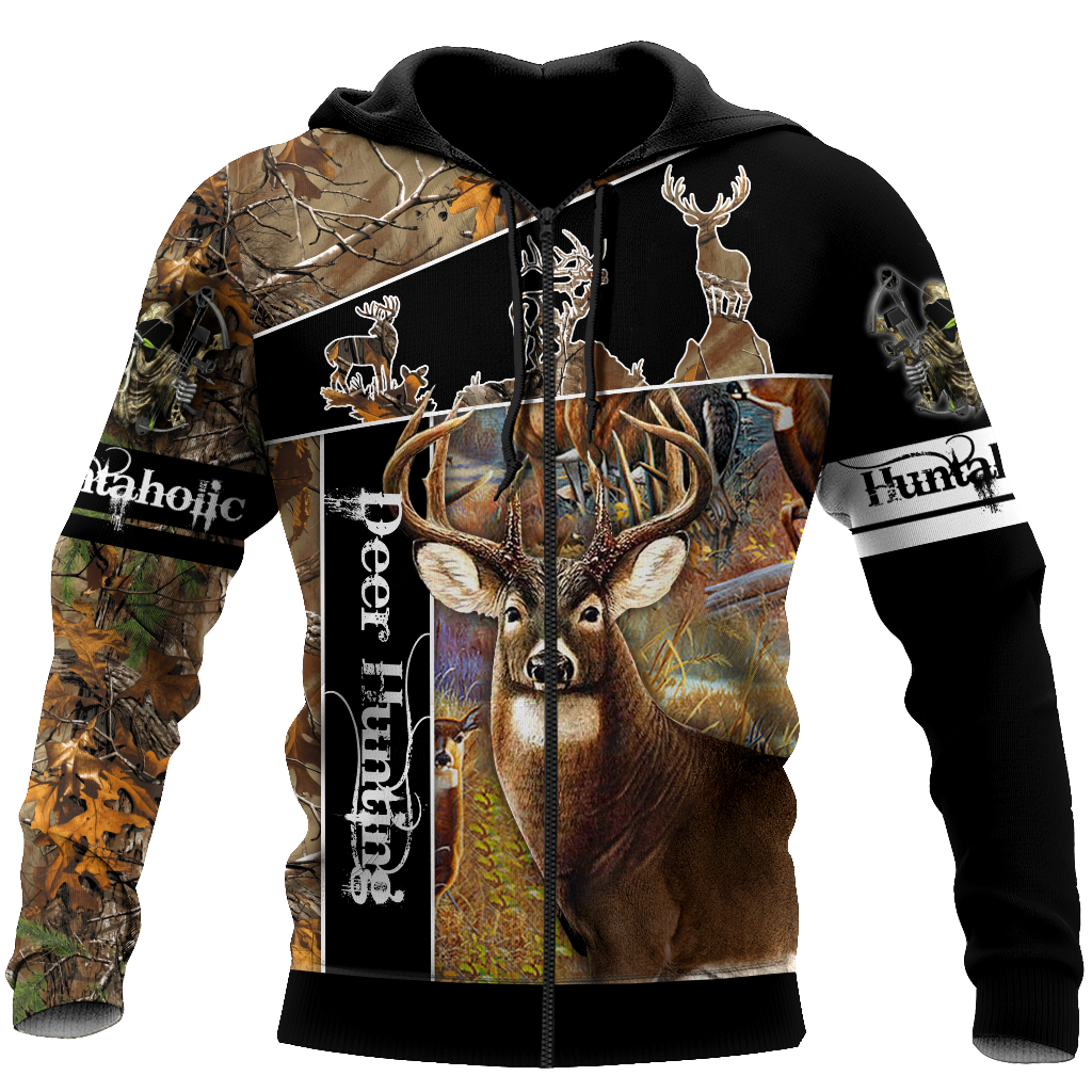 Version 2 Huntaholic - Deer Hunting 3D All Over Printed Shirts For Men And Woman