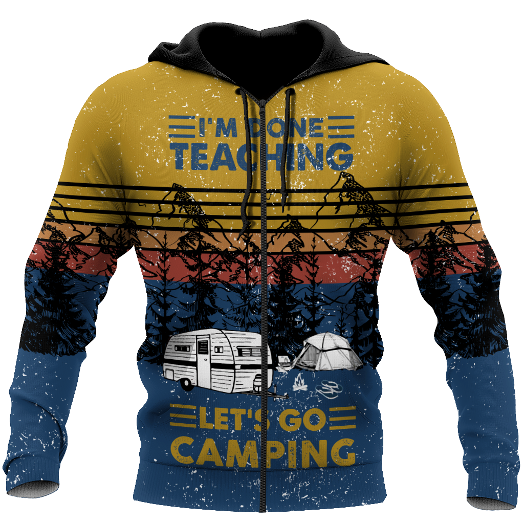 Unisex All Over Print I'm Done Teaching Let's Go Camping Shirts MEI