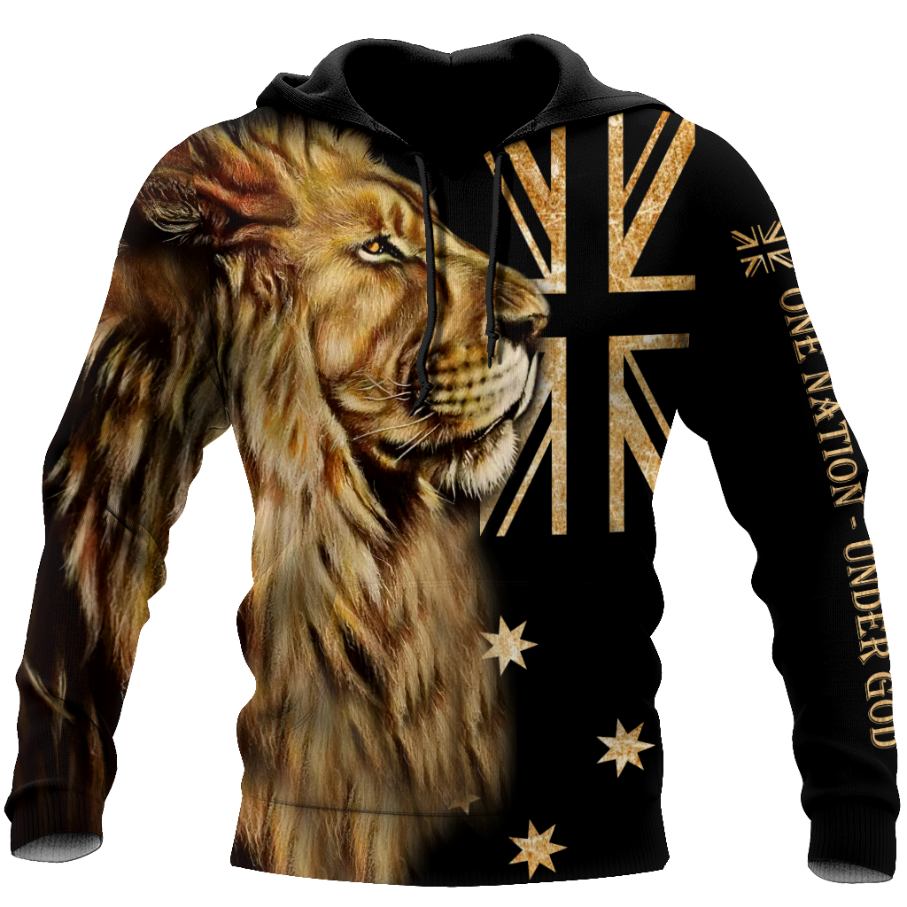 3D Australia One Nation Under God Over Printed Shirt for Men and Women