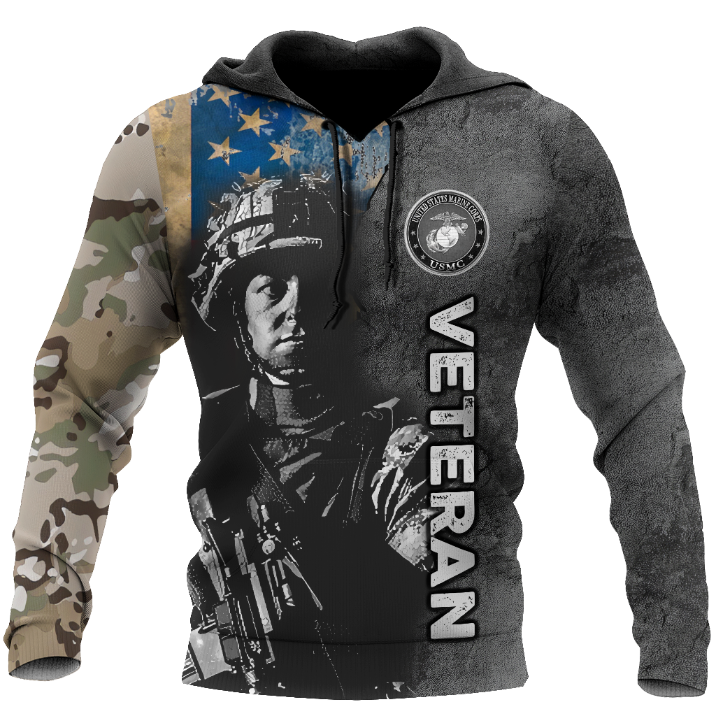 All Over Printed U.S Marine Corps Veteran Hoodie HHT31082003-MEI