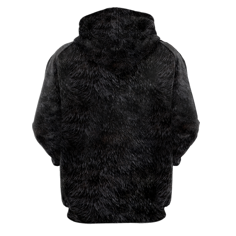 Black Cat face hair premium hoodie sweatshirt cover