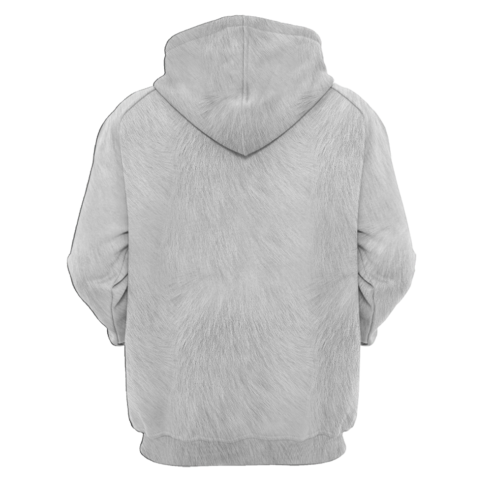 White Cat face hair premium hoodie sweatshirt cover