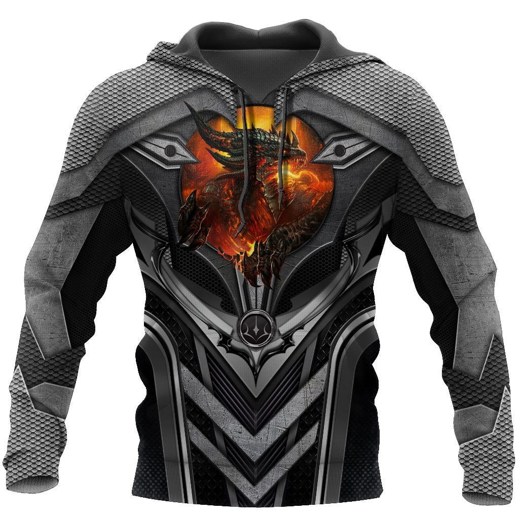 3D Tattoo and Dungeon Dragon Hoodie HAC101202-Apparel-NM-Hoodie-S-Vibe Cosy™