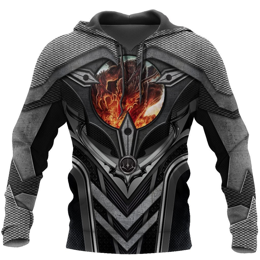 3D Tattoo and Dungeon Dragon Hoodie HAC101201-Apparel-NM-Hoodie-S-Vibe Cosy™