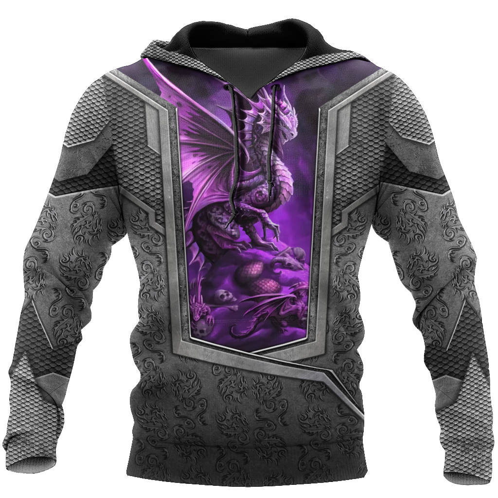 3D Tattoo and Dungeon Dragon Hoodie HAC020111-Apparel-NM-Hoodie-S-Vibe Cosy™