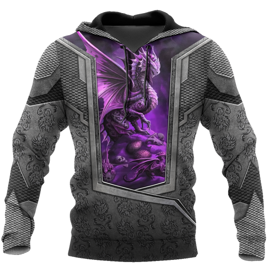 3D Tattoo and Dungeon Dragon Hoodie HAC020111-Apparel-NM-Hoodie-S-Vibe Cosy™
