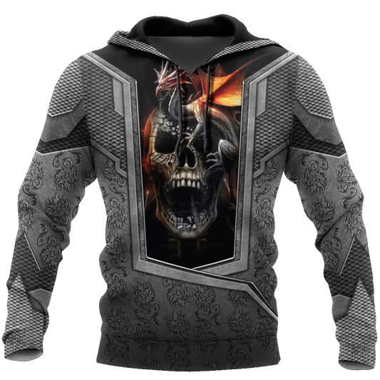 3D Tattoo and Dungeon Dragon Hoodie HAC020112-Apparel-NM-Hoodie-S-Vibe Cosy™