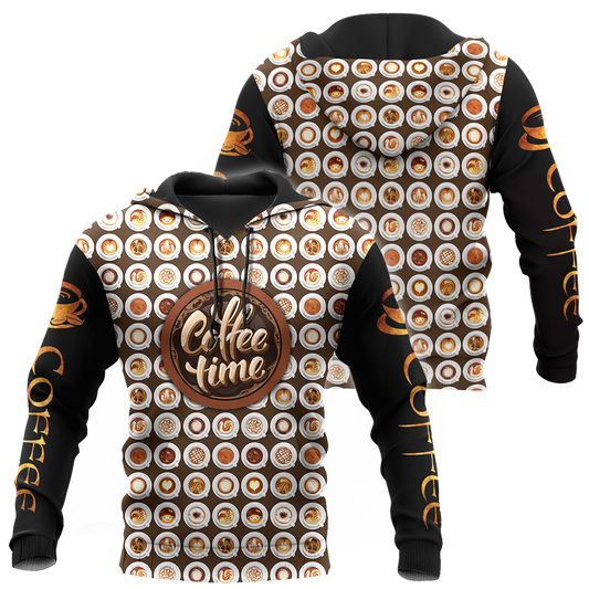 Time's Coffee 3D All Over Printed Differences Between Types Of Italian Coffee Shirts and Shorts Pi271103 PL - Amaze Style™-Apparel