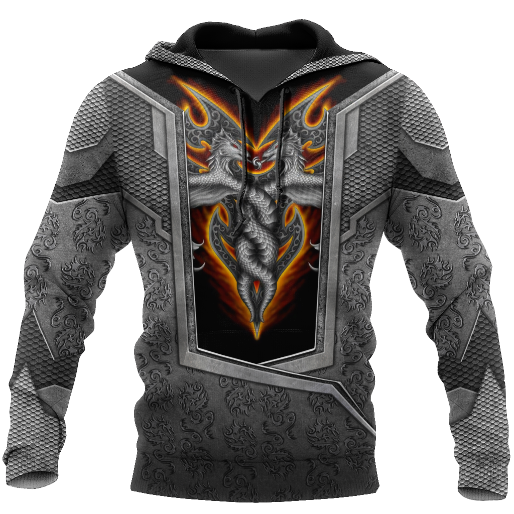 3D Tattoo and Dungeon Dragon Hoodie HAC020108-Apparel-NM-Hoodie-S-Vibe Cosy™