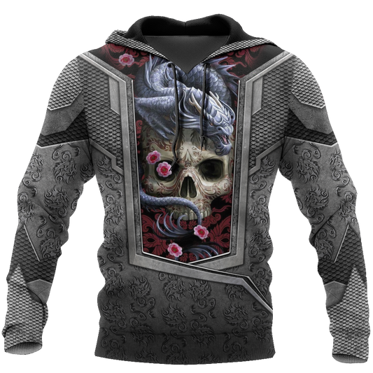 3D Tattoo and Dungeon Dragon Hoodie HAC020110-Apparel-NM-Hoodie-S-Vibe Cosy™