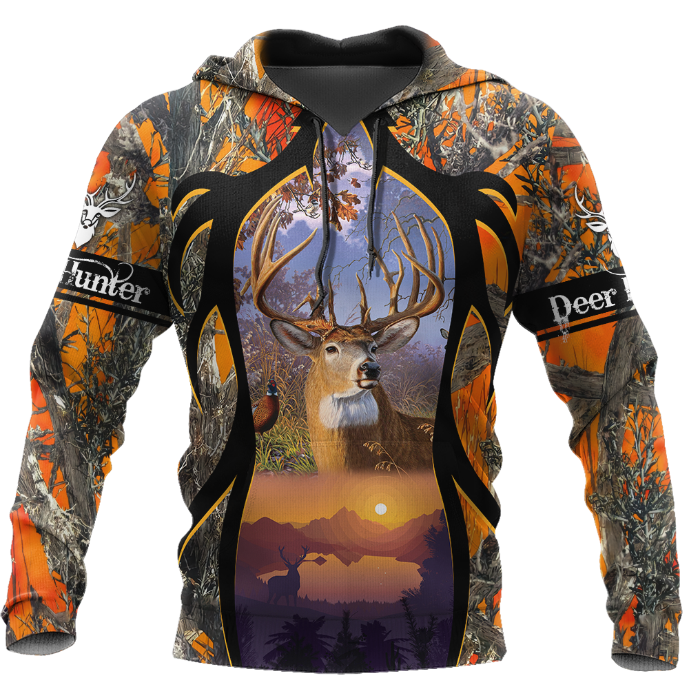 Camo Deer Hunting Hoodie T-Shirt Sweatshirt AZ112201 NM-Apparel-NM-Hoodie-S-Vibe Cosy™
