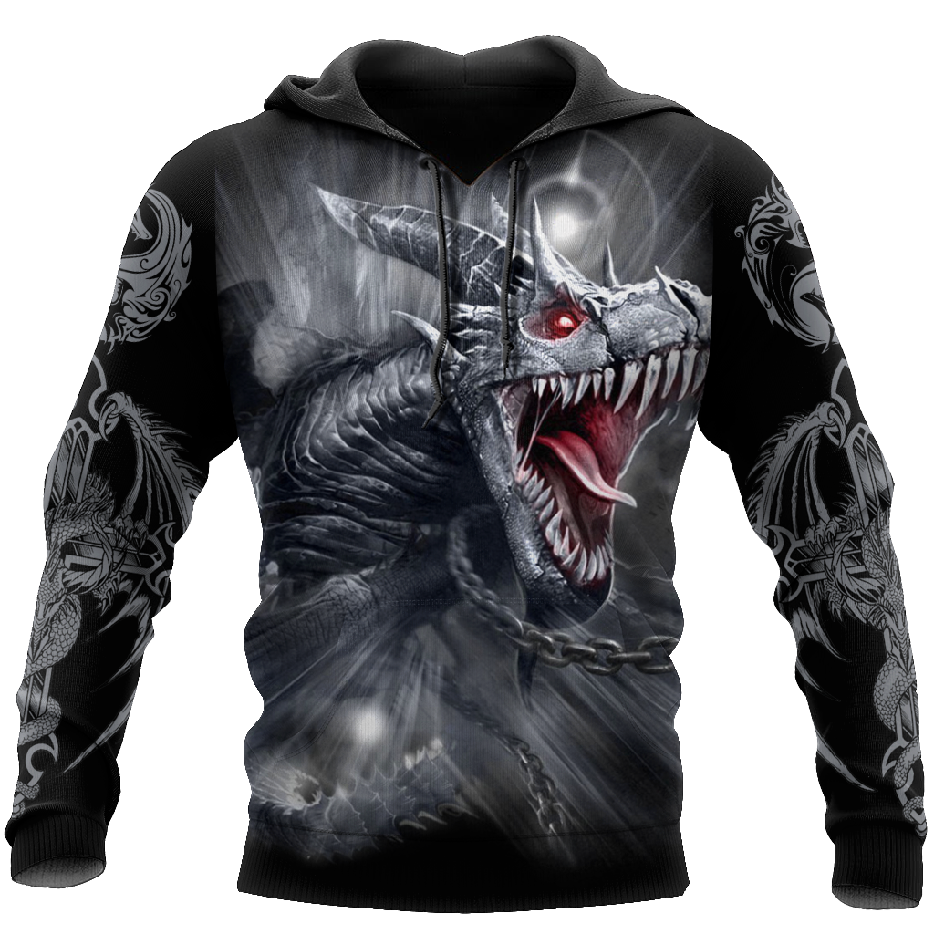 3D Armor Tattoo and Dungeon Dragon Hoodie Pi150102-Apparel-NM-Hoodie-S-Vibe Cosy™