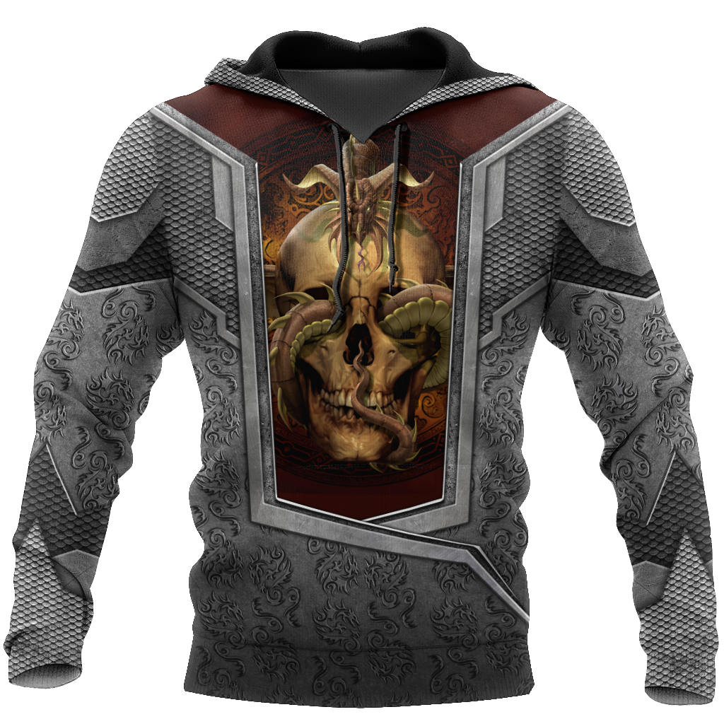 3D Tattoo and Dungeon Dragon Hoodie HAC020113-Apparel-NM-Hoodie-S-Vibe Cosy™