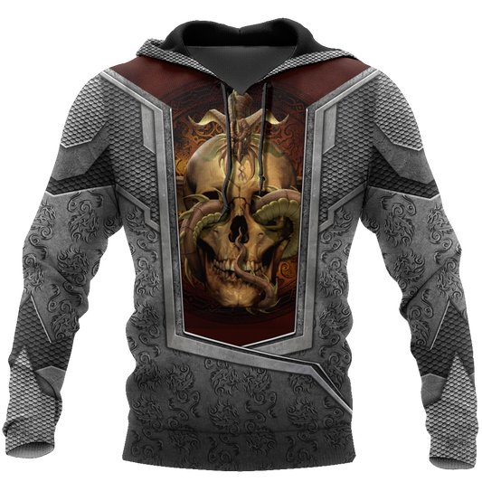 3D Tattoo and Dungeon Dragon Hoodie HAC020113-Apparel-NM-Hoodie-S-Vibe Cosy™