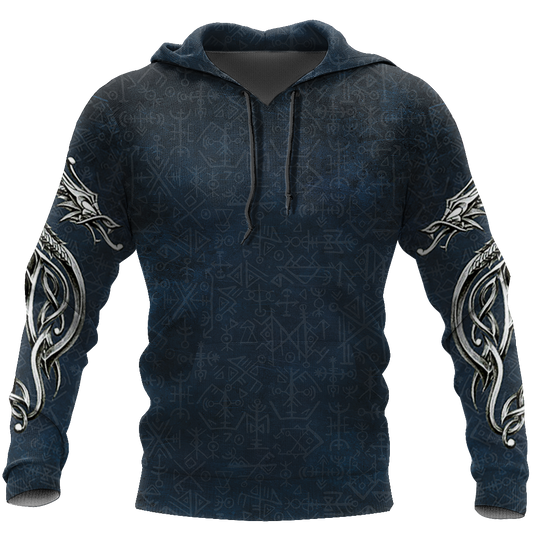 VIKING DRAGON ALL OVER PRINT HOODIE - Amaze Style™-Apparel
