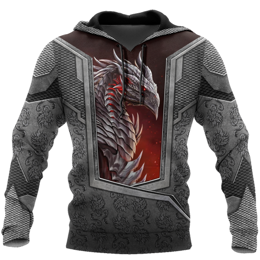 3D Tattoo and Dungeon Dragon Hoodie HAC020109-Apparel-NM-Hoodie-S-Vibe Cosy™