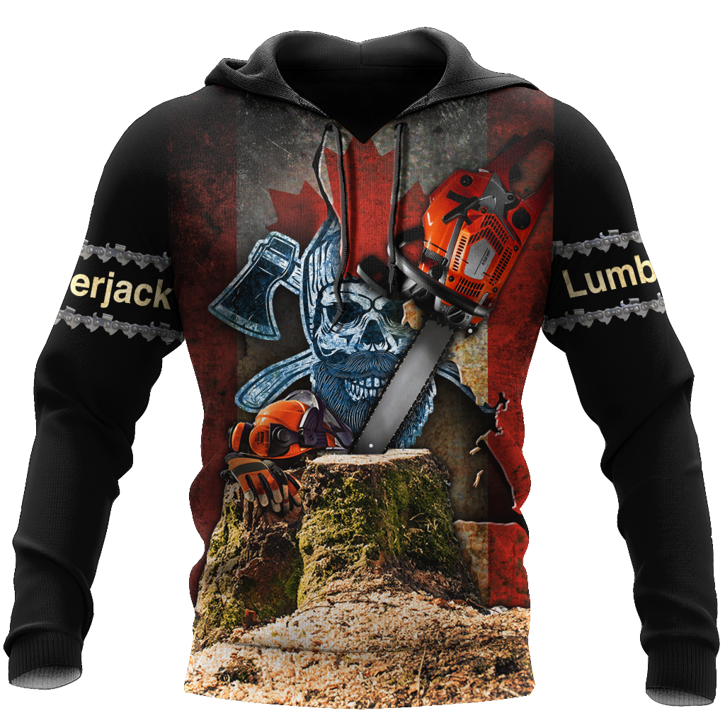 Beautiful Chainsaw Canadian Flag Art 3D All Over Printed Shirts Pi281102 - Amaze Style™-Apparel