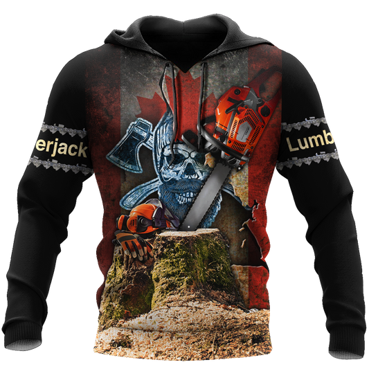 Beautiful Chainsaw Canadian Flag Art 3D All Over Printed Shirts Pi281102 - Amaze Style™-Apparel