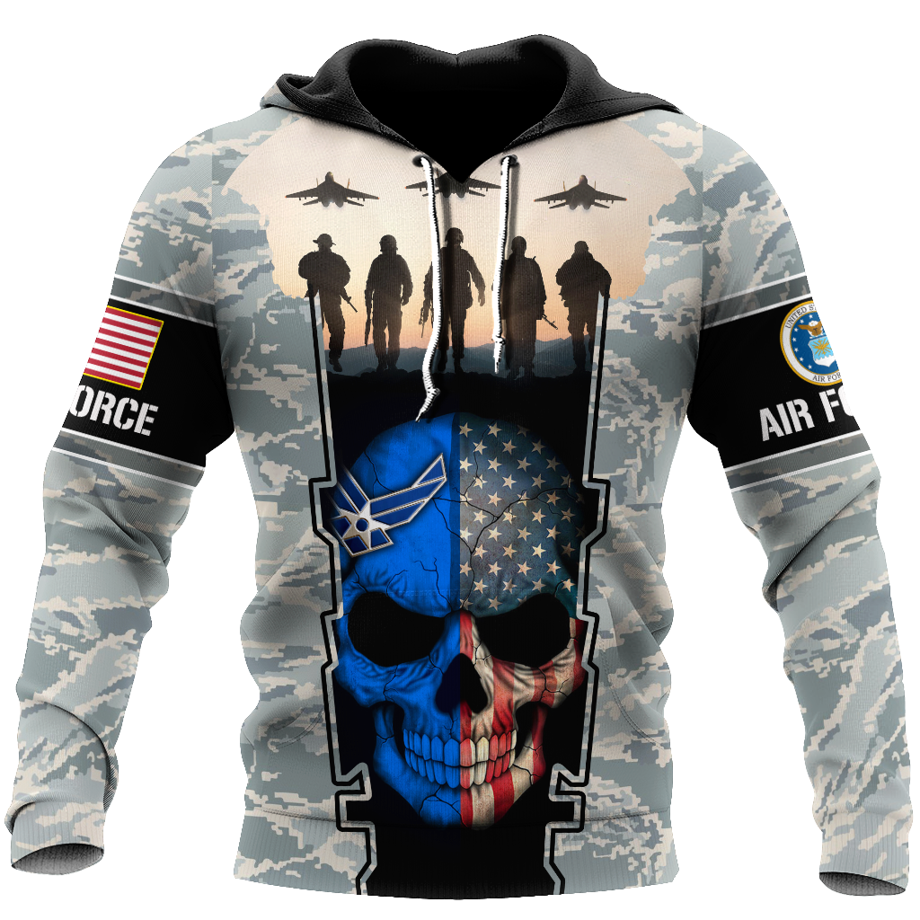 US Air Force skull 3d all over printed for man and women Pi270203 PL - Amaze Style™-Apparel