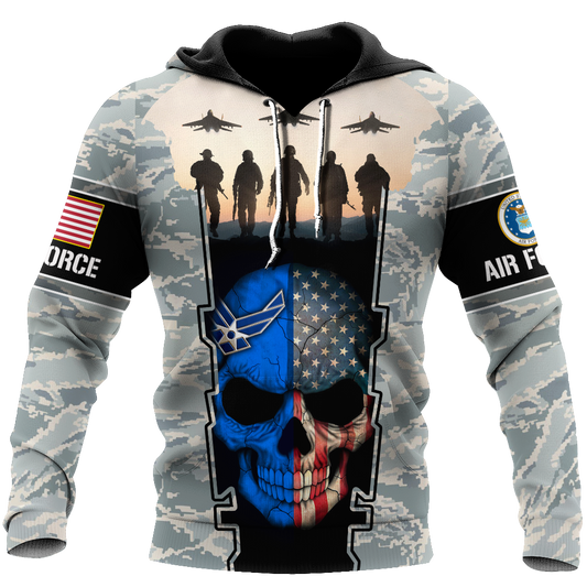 US Air Force skull 3d all over printed for man and women Pi270203 PL - Amaze Style™-Apparel