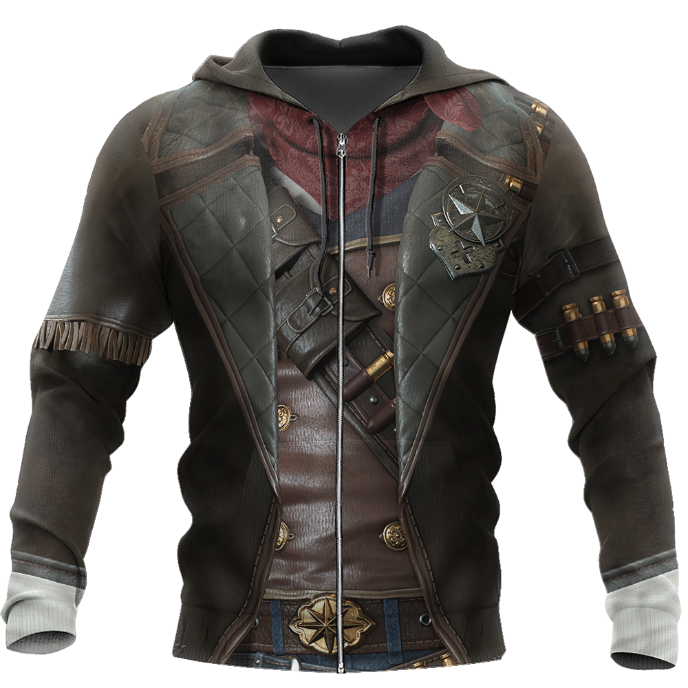 3D All Over Printed Cowboy Armor Hoodie Shirts MP260203 - Amaze Style™-Apparel
