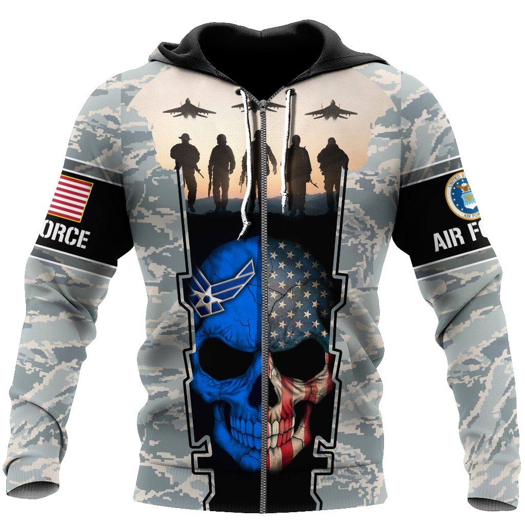 US Air Force skull 3d all over printed for man and women Pi270203 PL - Amaze Style™-Apparel