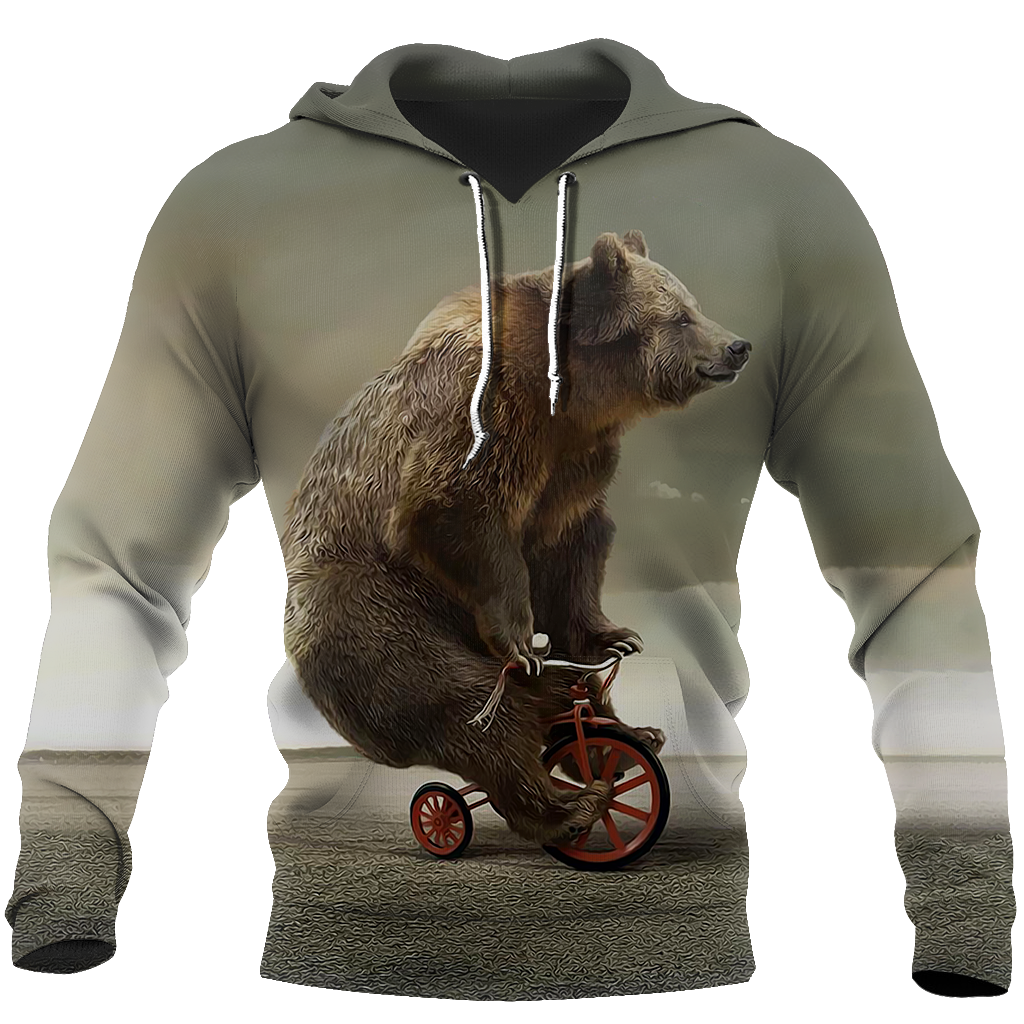 Bear cycling 3D all over printer shirts for man and women JJ241202 PL - Amaze Style™-Apparel