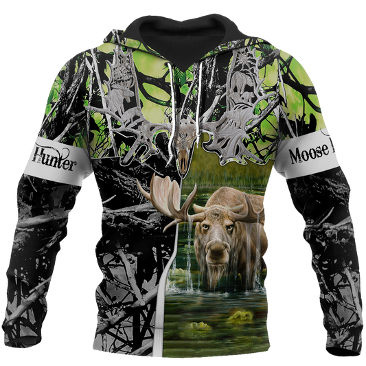 Beutiful moose hunting camo 3D all over printed shirts for man and women JJ161202 PL - Amaze Style™-Apparel
