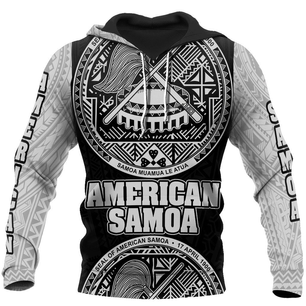 American Samoa All Over Hoodie - Coat Of Arm JJ300101 PL - Amaze Style™-Apparel