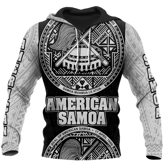 American Samoa All Over Hoodie - Coat Of Arm JJ300101 PL - Amaze Style™-Apparel