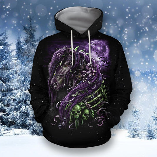 3D All Over Printed Black Horse - Amaze Style™-Apparel