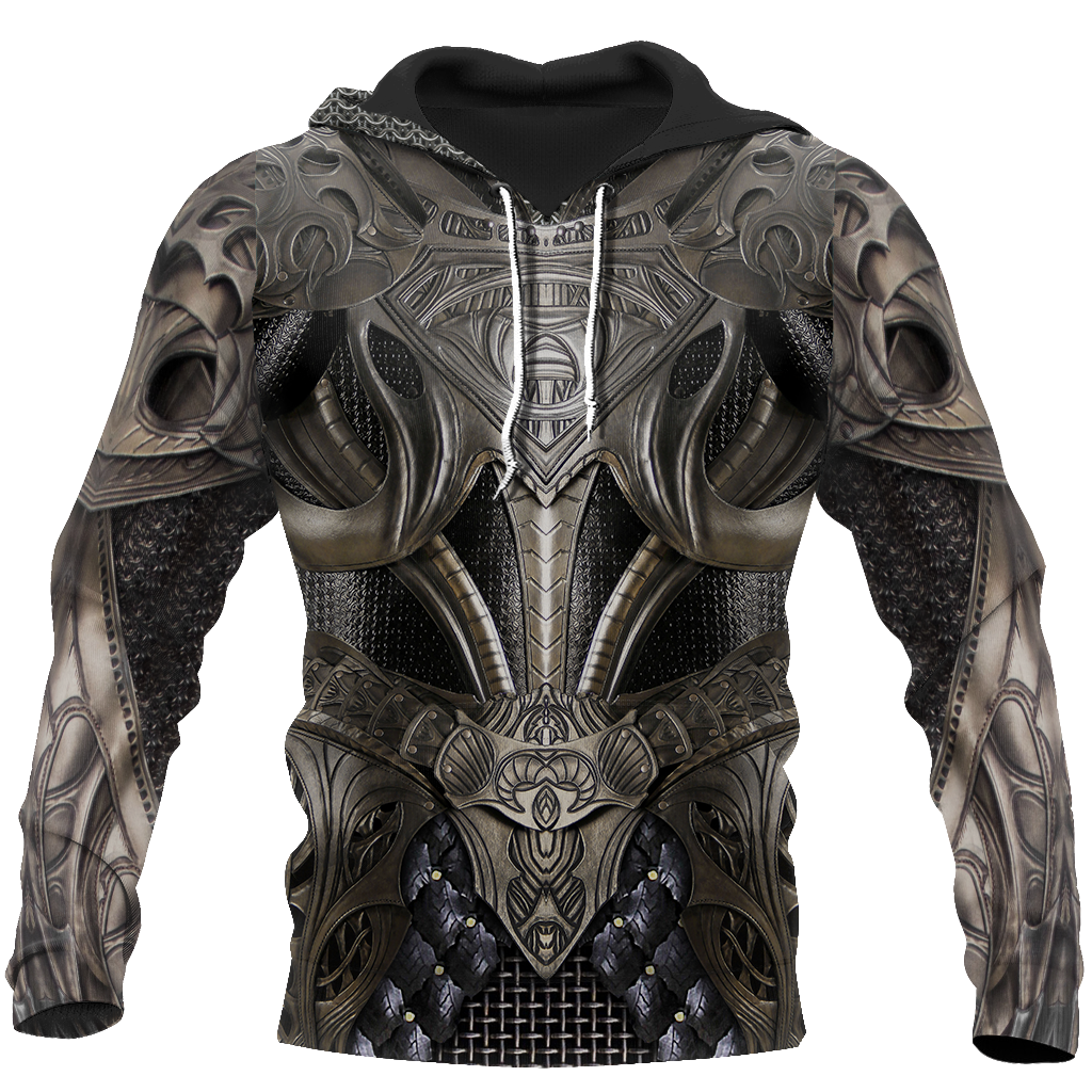 3D Printed Hoodie Chainmail Knight Armor Clothes JJ060304 - Amaze Style™-Apparel