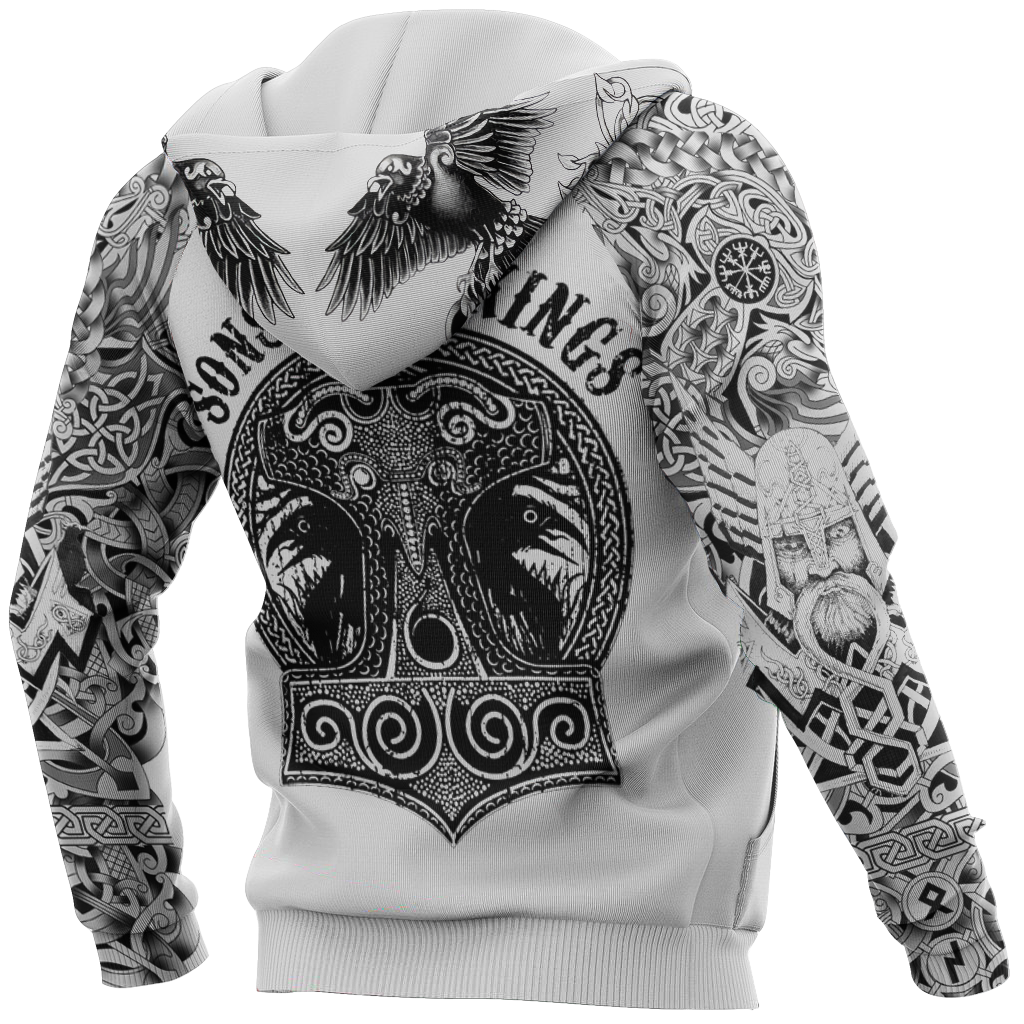 3D All Over Printed Sons Of Vikings Hoodie - Amaze Style™-Apparel
